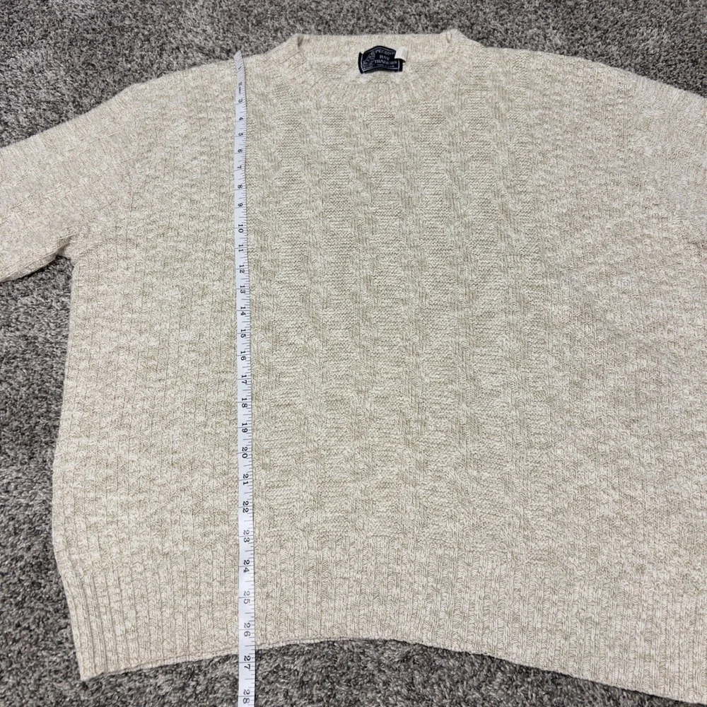 Vintage Peconic Bay Traders Sweater XL Cream Beige Knit Crewneck Grandpa Core
